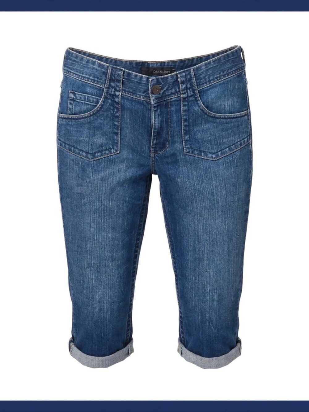 Calvin Klein Jeans Capri Cropped Denim Mid-rise Size 8 / 32 Mid Wash